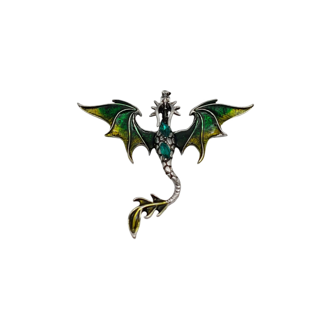 Brosche Drachen Grün