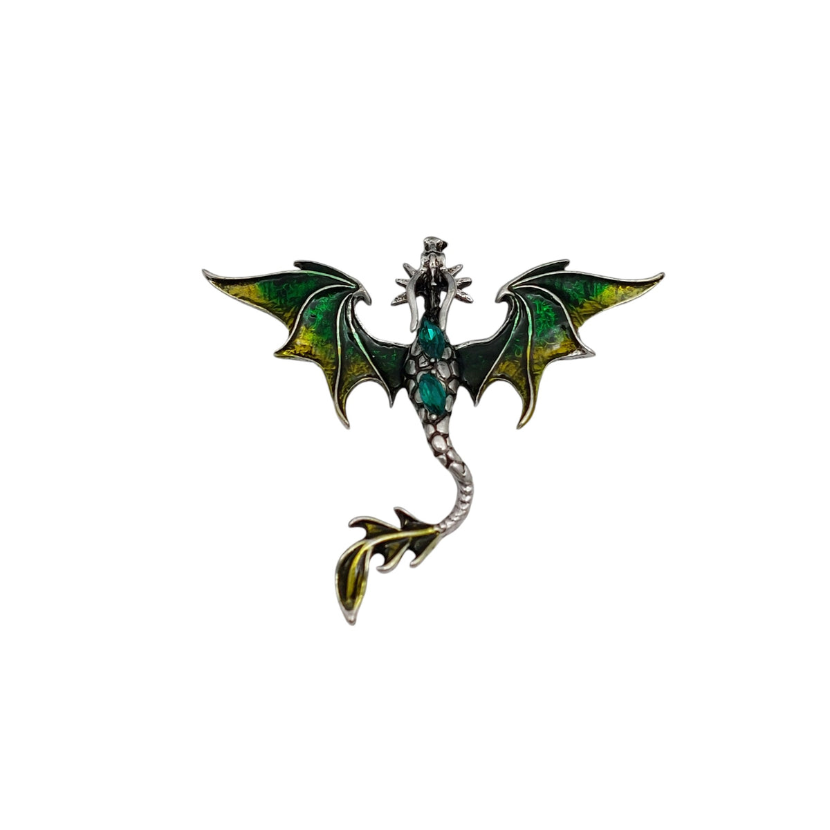 Brosche Drachen Grün