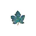 Brosche Blatt Blau