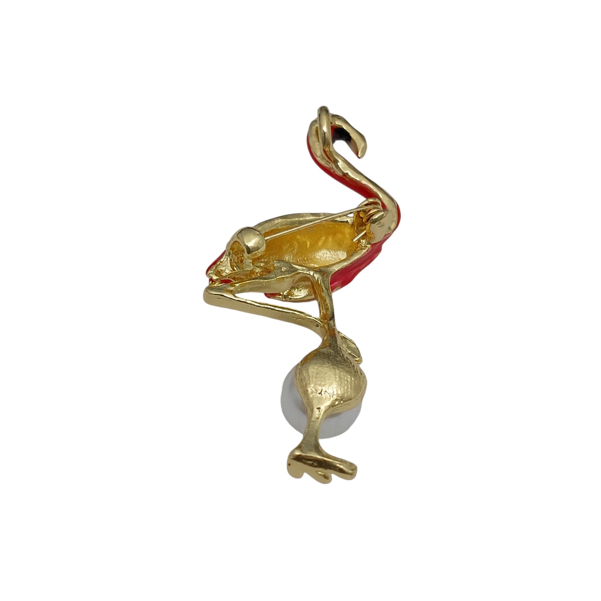 Brosche Flamingo Rot