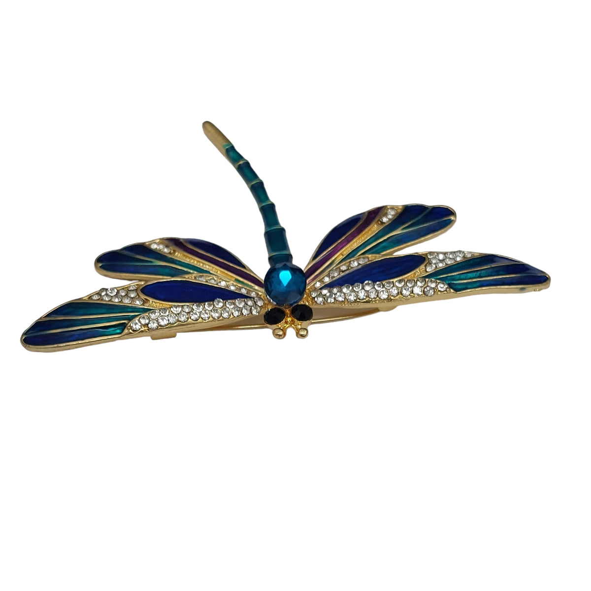 Brosche Libelle Blau
