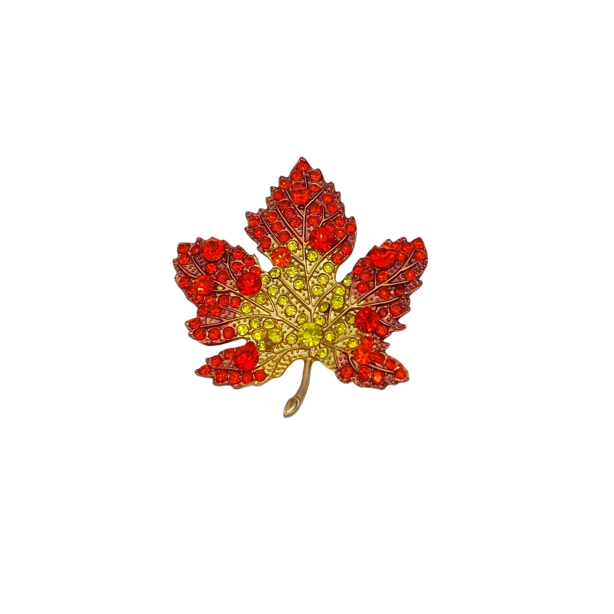 Brosche Ahorn Blatt Rot