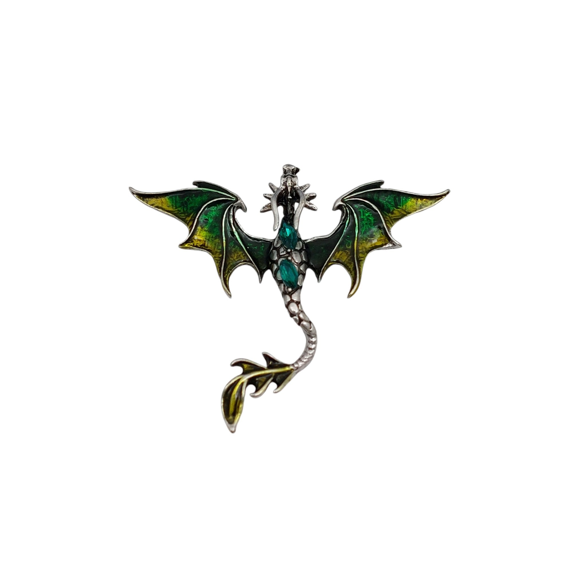 Brosche Drachen Grün