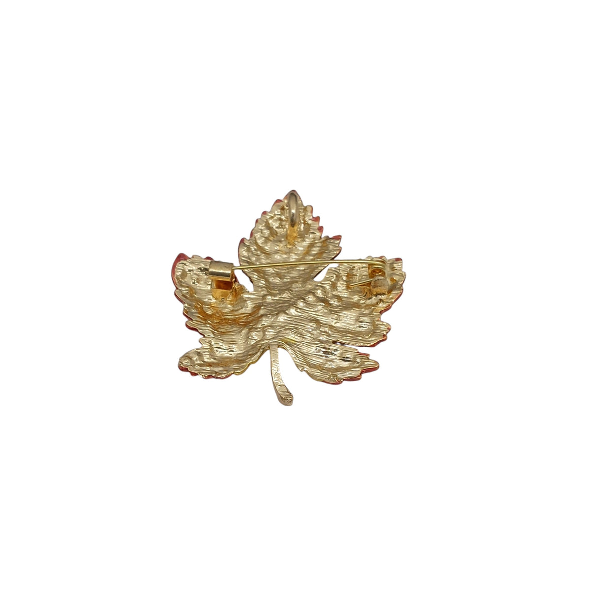 Brosche Ahorn Blatt Rot