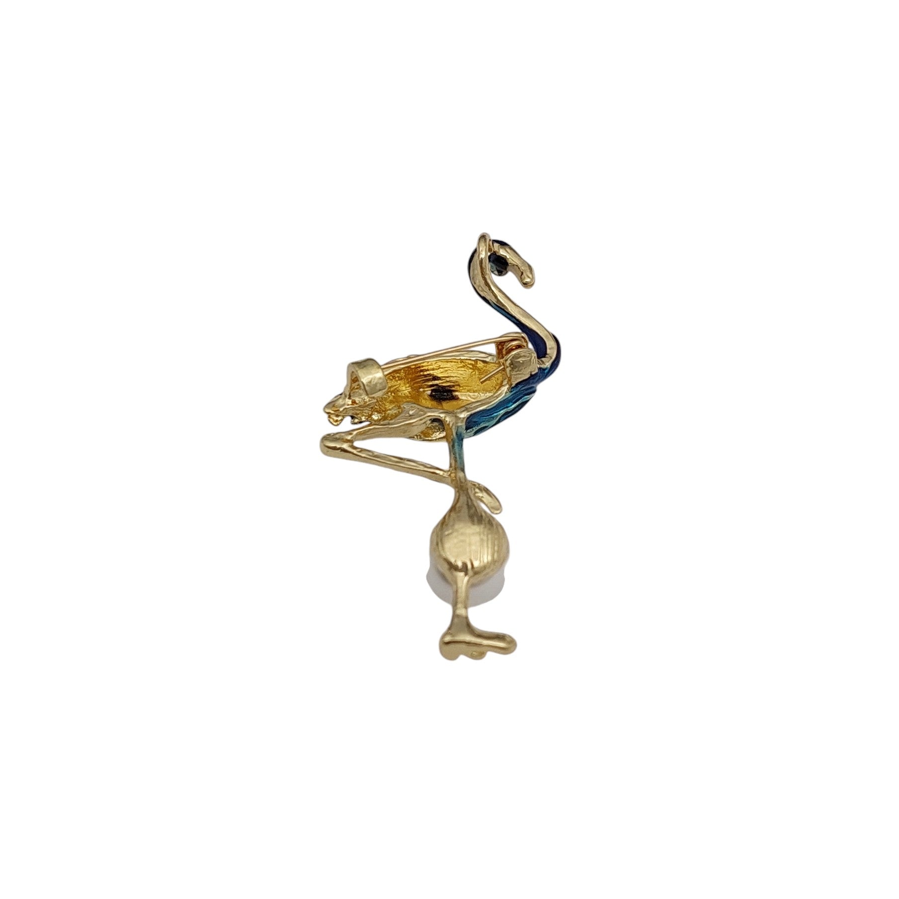 Brosche Flamingo Blau