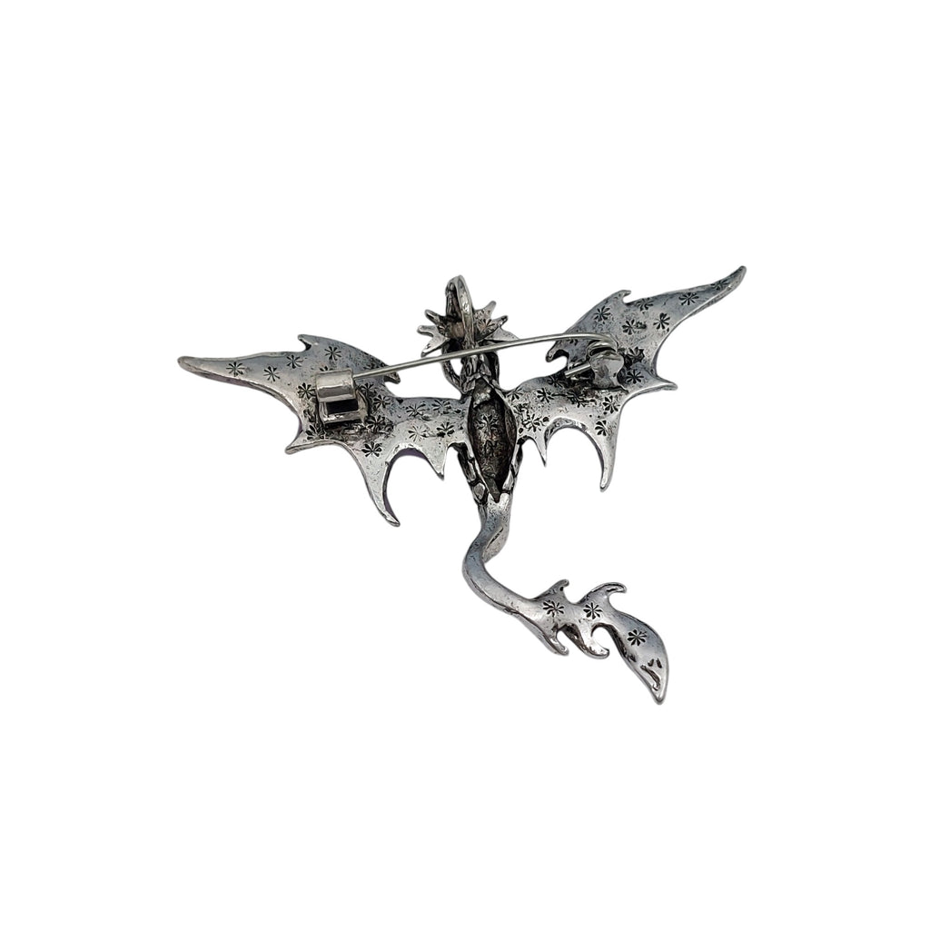 Brosche Drachen Violet