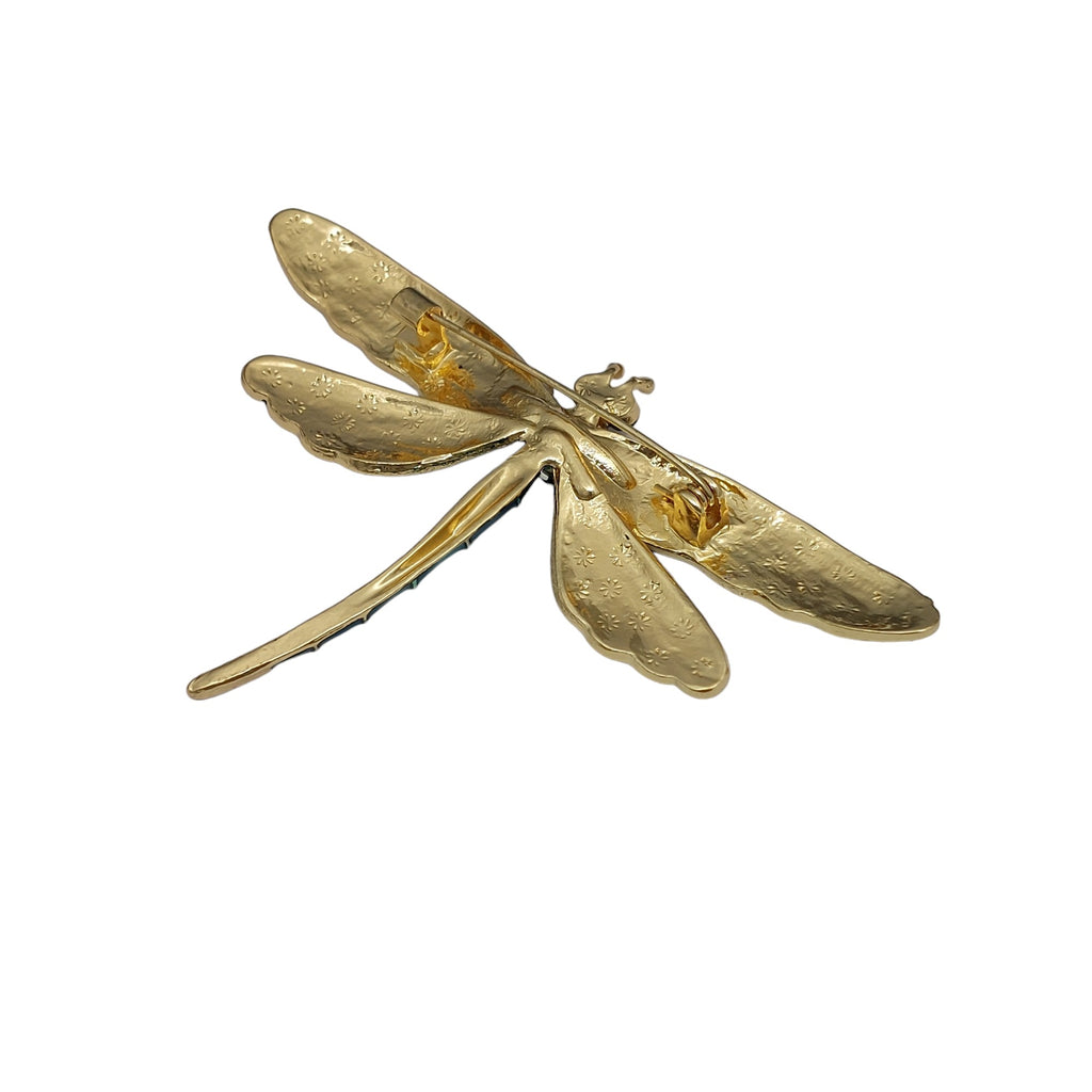 Brosche Libelle Blau