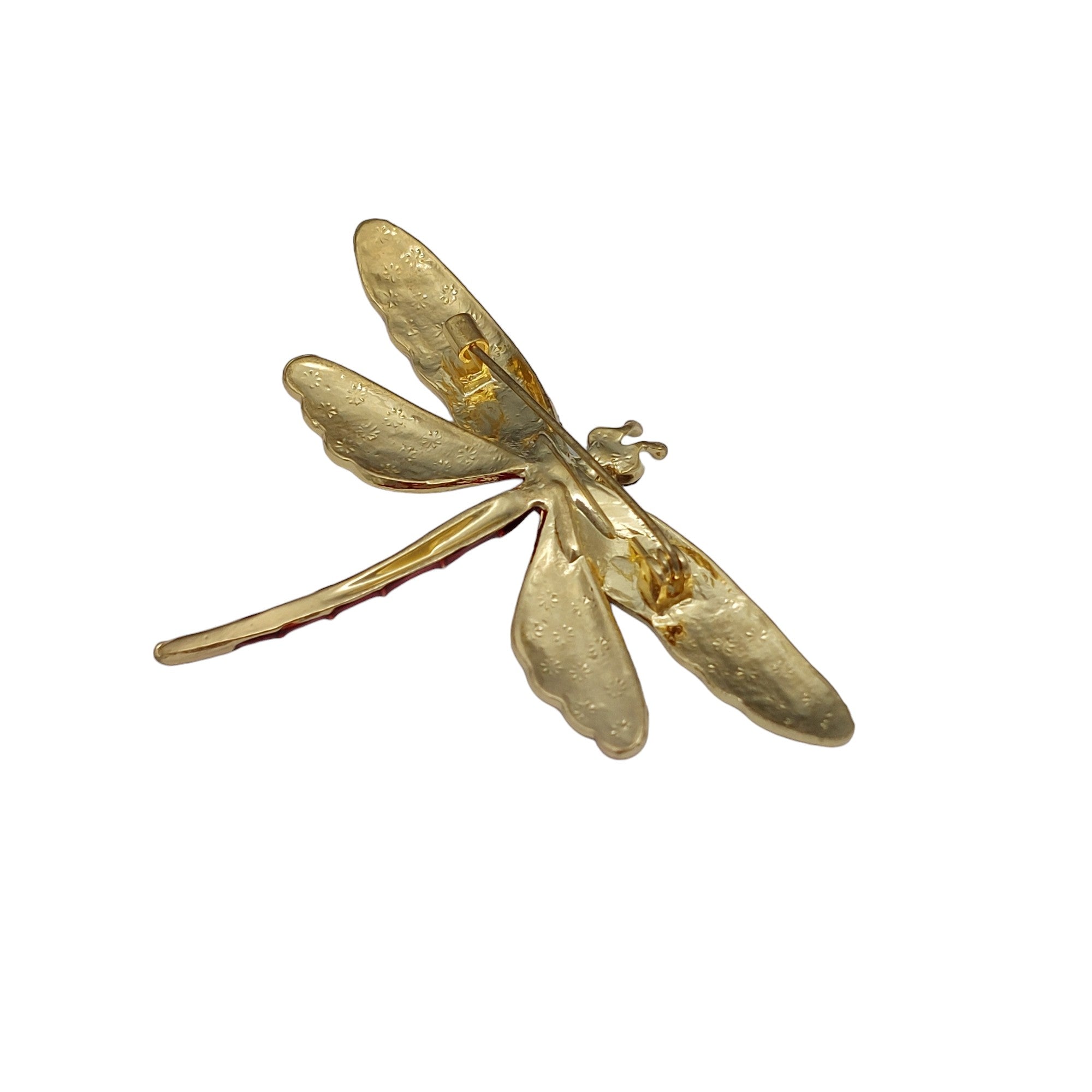 Brosche Libelle Rot