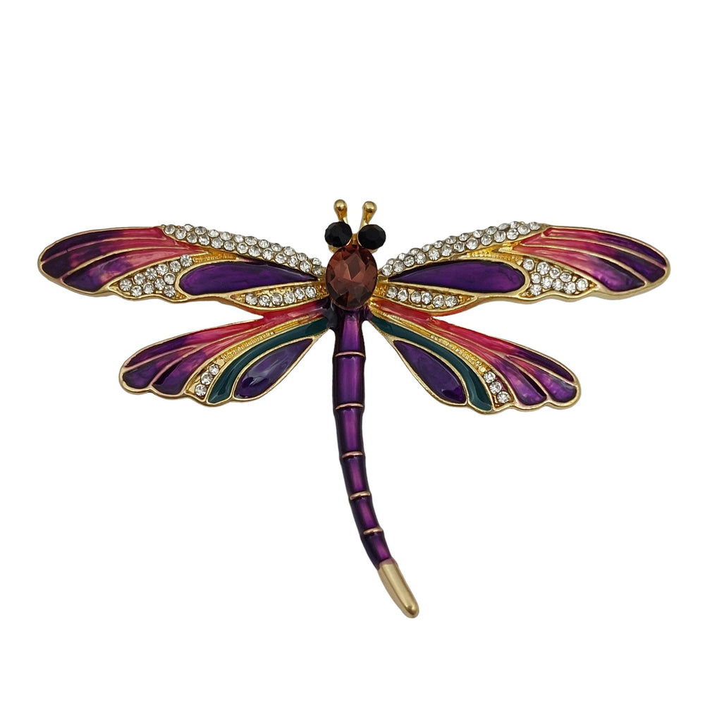 Brosche Libelle Violet