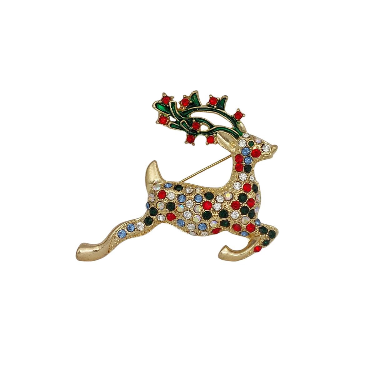 Brosche Rentier Multicolor