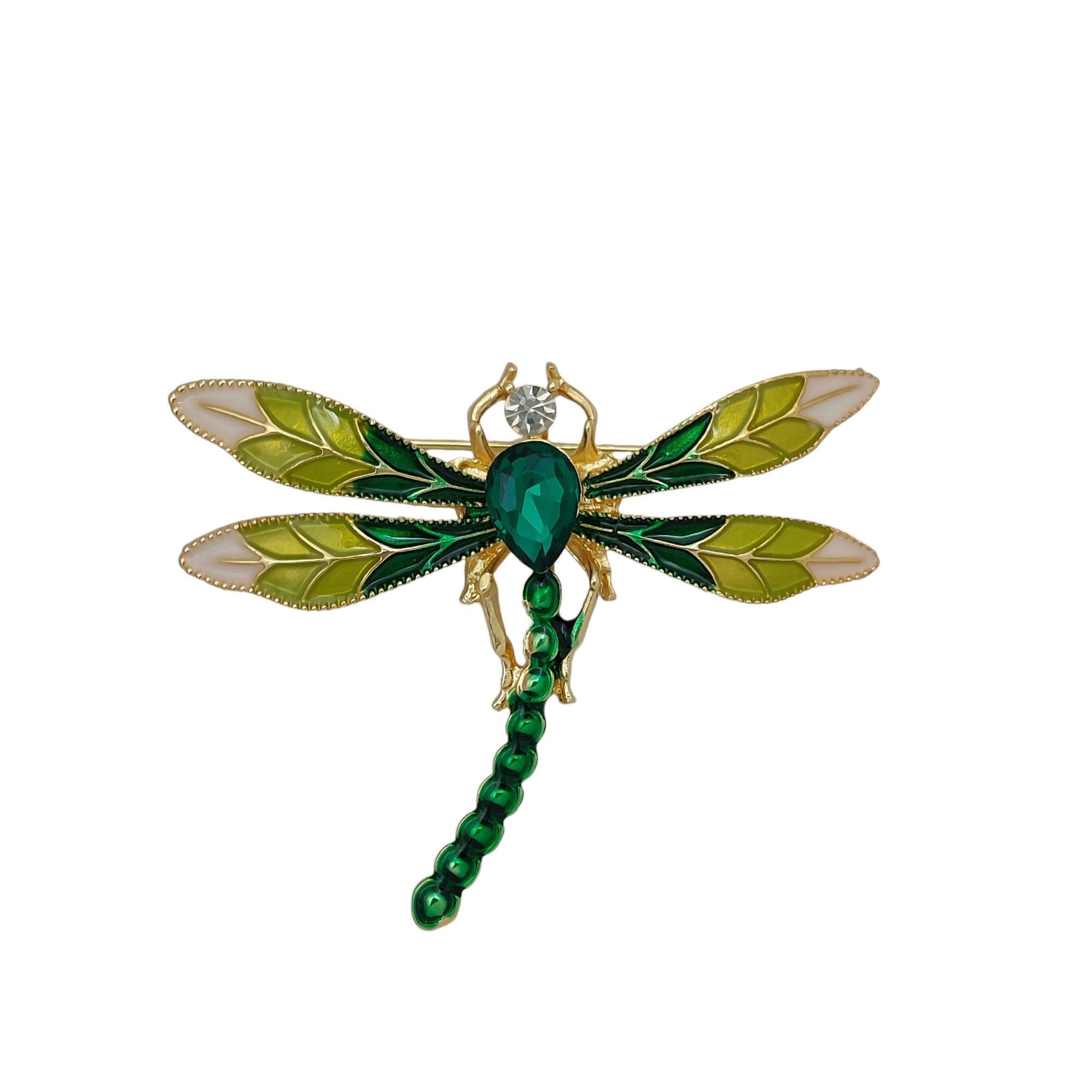 Brosche Libelle Grün