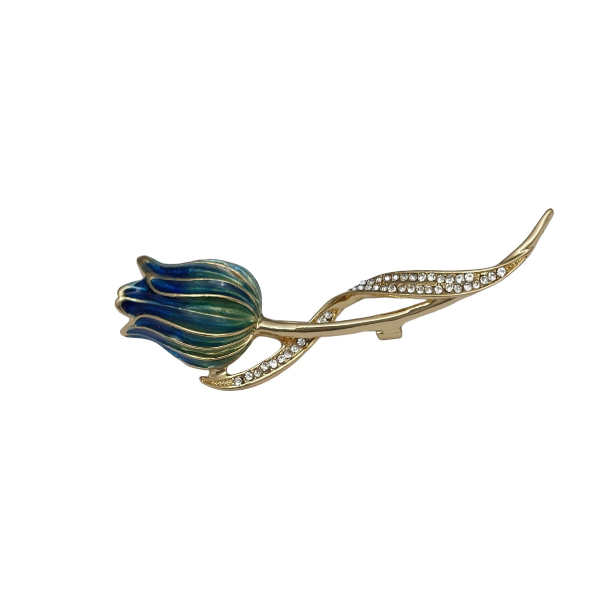 Brosche Tulpe Blau