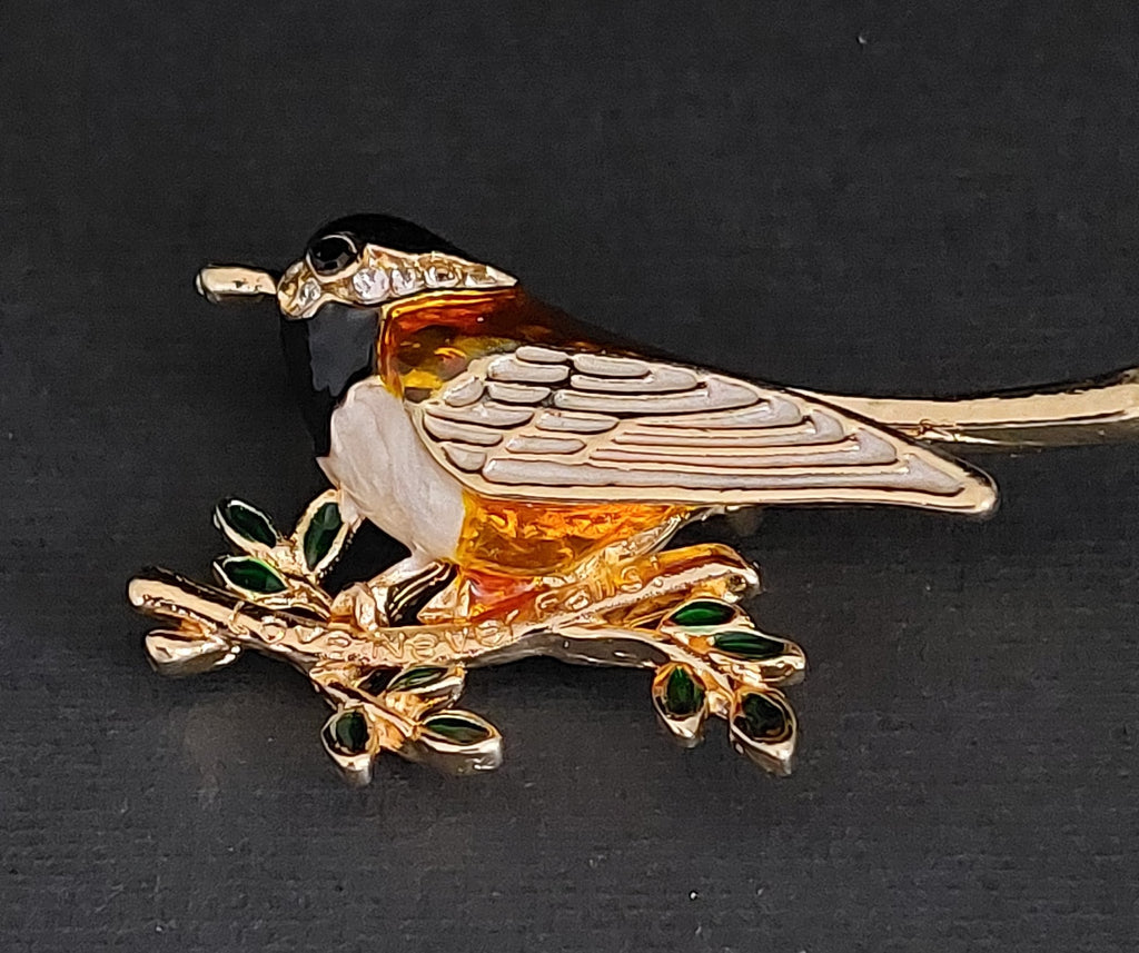 Brosche kleiner Vogel
