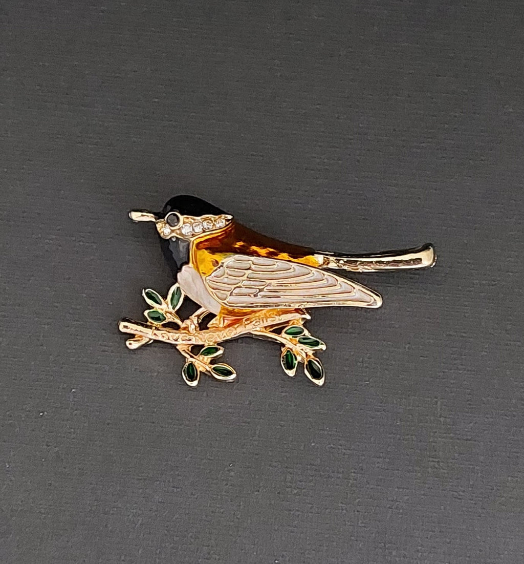 Brosche kleiner Vogel