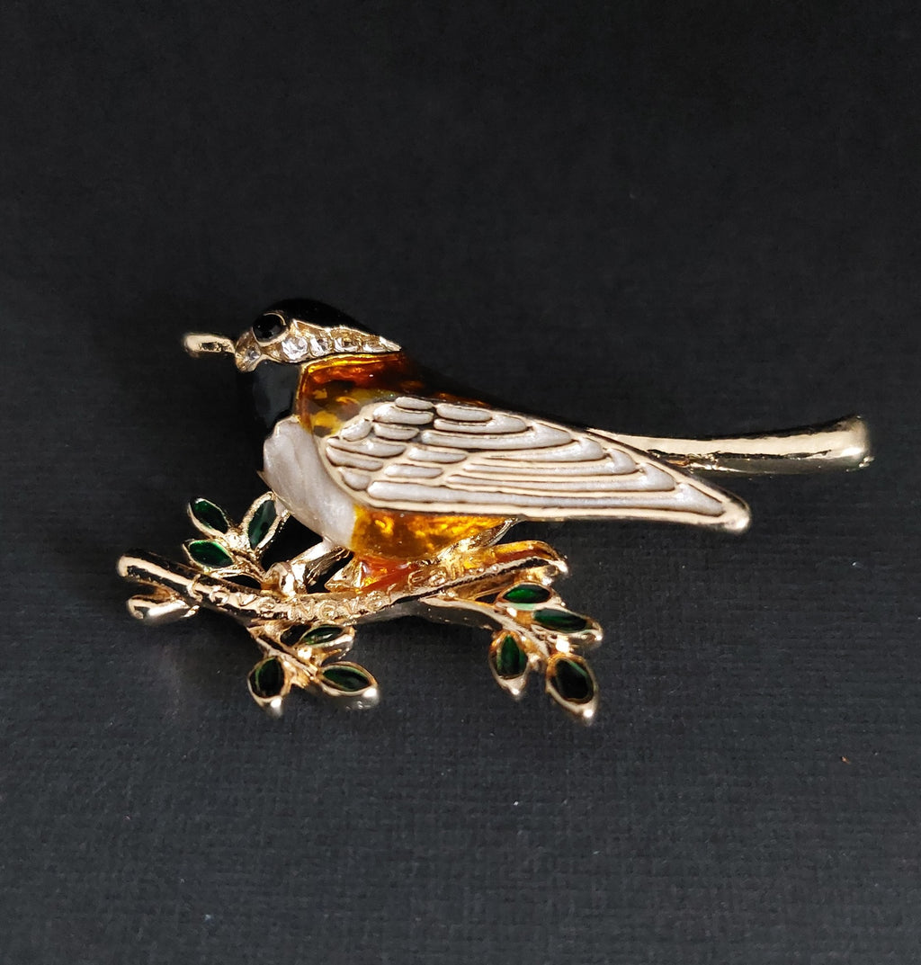 Brosche kleiner Vogel